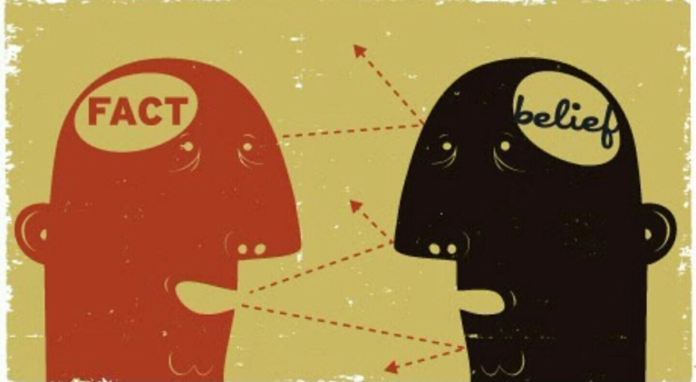 Person choosing between two options representing judgment bias